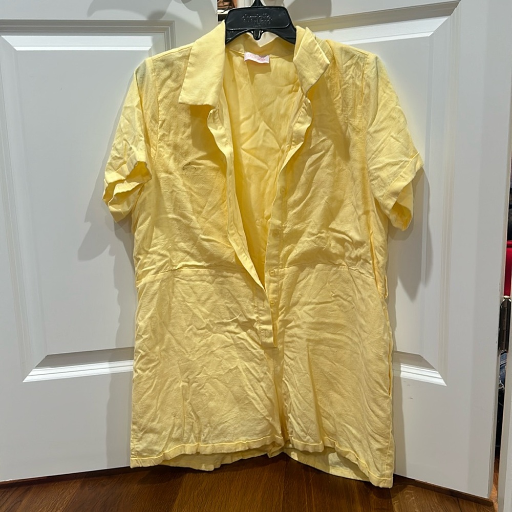 Yellow romper with collar